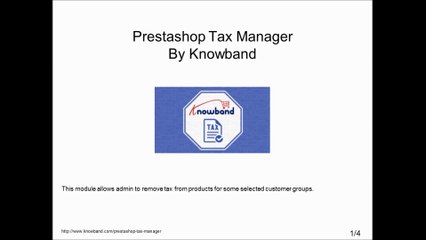 Prestashop Tax Manager By Knowband
