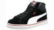 Puma Puma Mid Vulc FUR Jr 354142 Unisex-Kinder Sneaker Schwarz (black-white-high risk red 06)