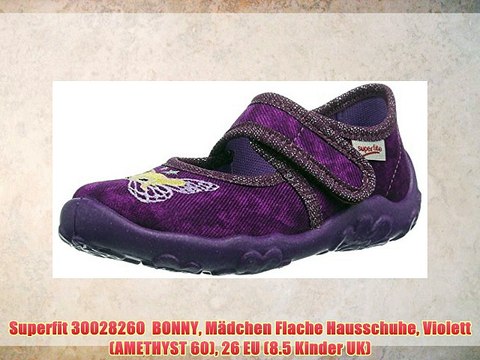 Superfit 30028260 BONNY M?dchen Flache Hausschuhe Violett (AMETHYST 60) 26 EU (8.5 Kinder