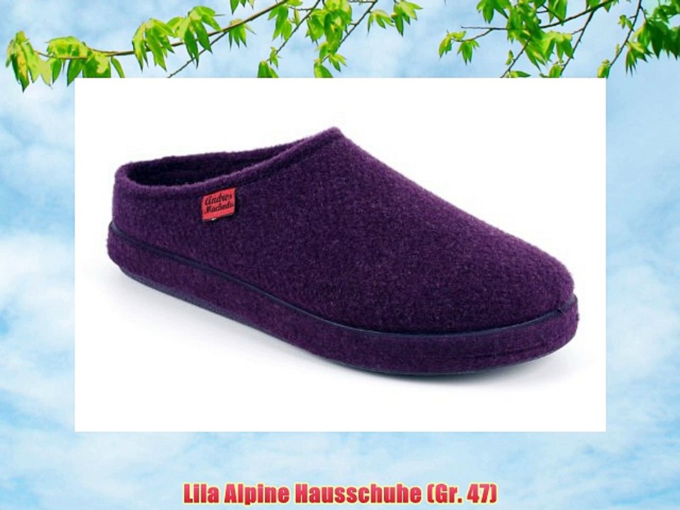 Lila Alpine Hausschuhe (Gr. 47)