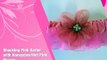 Shocking Pink Garter with Honeydew/Hot Pink Flower