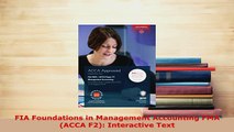 PDF  FIA Foundations in Management Accounting FMA ACCA F2 Interactive Text Download Full Ebook