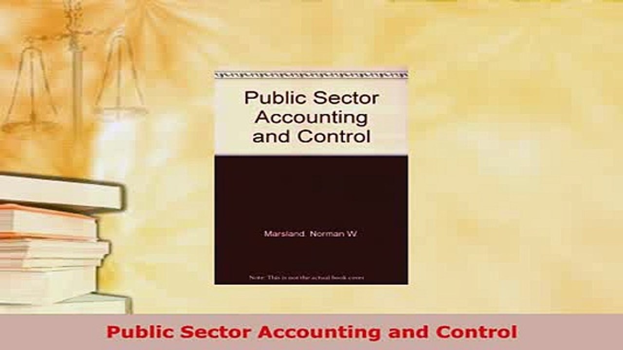 PDF  Public Sector Accounting and Control PDF Full Ebook