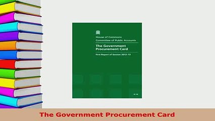PDF  The Government Procurement Card Ebook