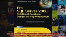 Pro SQL Server 2008 Relational Database Design and Implementation Experts Voice in SQL