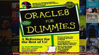 Oracle8 For Dummies For Dummies Computers