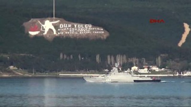 Çanakkale Rus Savaş Gemileri Çanakkale Boğazı?ndan Geçti