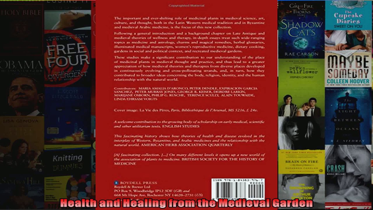 Read  Health and Healing from the Medieval Garden Full EBook Online Free