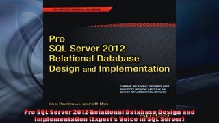 Pro SQL Server 2012 Relational Database Design and Implementation Experts Voice in SQL