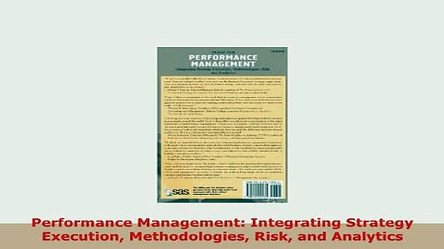 Download Performance Management Integrating Strategy Execution Methodologies Risk and Analytics Read Online