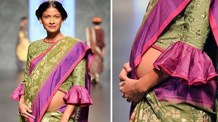 Carol Gracias Flaunts BABY BUMP On Ramp - Lakme Fashion Week 2016