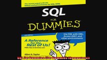 SQL For Dummies For Dummies Computers