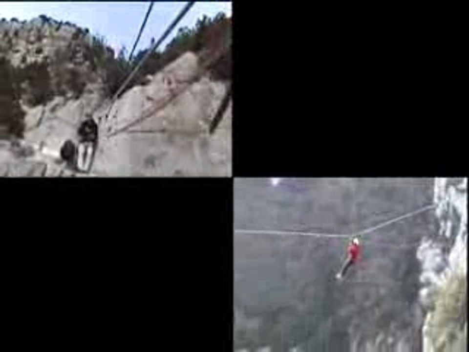 Gorges du Verdon tyrolienne  www.overdon.fr