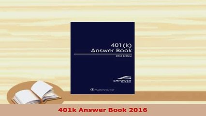PDF  401k Answer Book 2016 Free Books