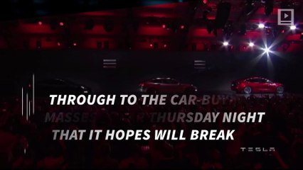 It's here: Tesla unveils $35000 Model 3