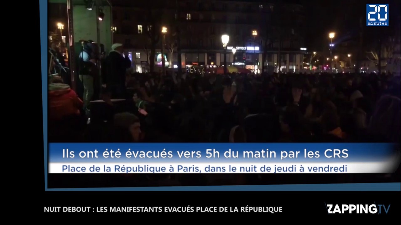Nuit Debout : Les manifestants contre la Loi Travail évacués de la place de la République (Vidéo)