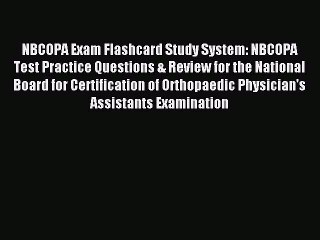 Read NBCOPA Exam Flashcard Study System: NBCOPA Test Practice Questions & Review for the National