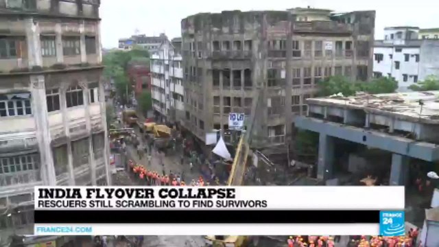India: Several dead after flyover collapses in Kolkata, rescuers still scrambling to find survivors