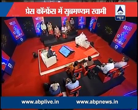 Dr Subramanian Swamy Press Conference with ABP News 15