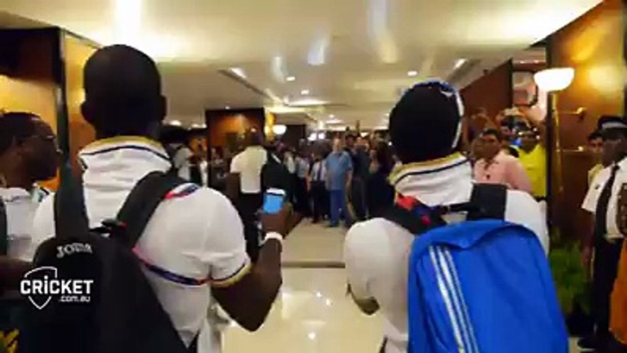 Now this is how you celebrate a semi-final win! West Indies after beating India