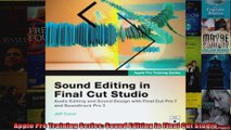 Apple Pro Training Series Sound Editing in Final Cut Studio