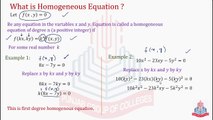 What is Homogeneous Equation ? &  Solved Examples