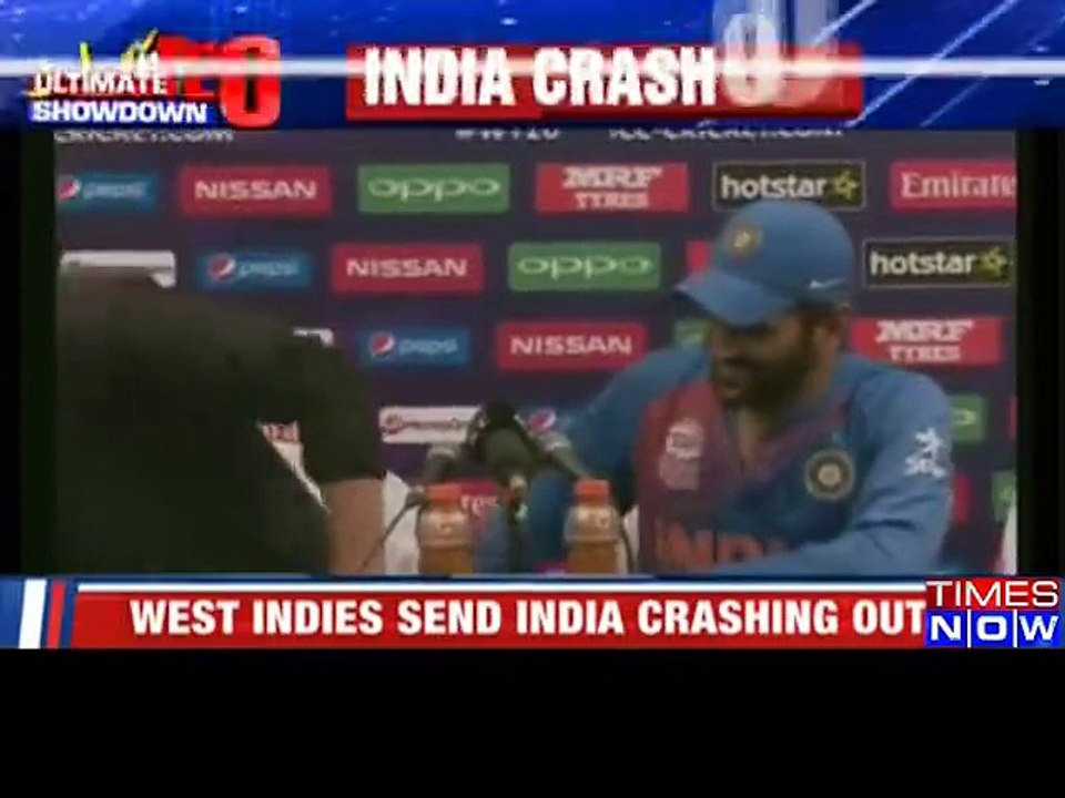 Dhoni invites reporter on stage for fun