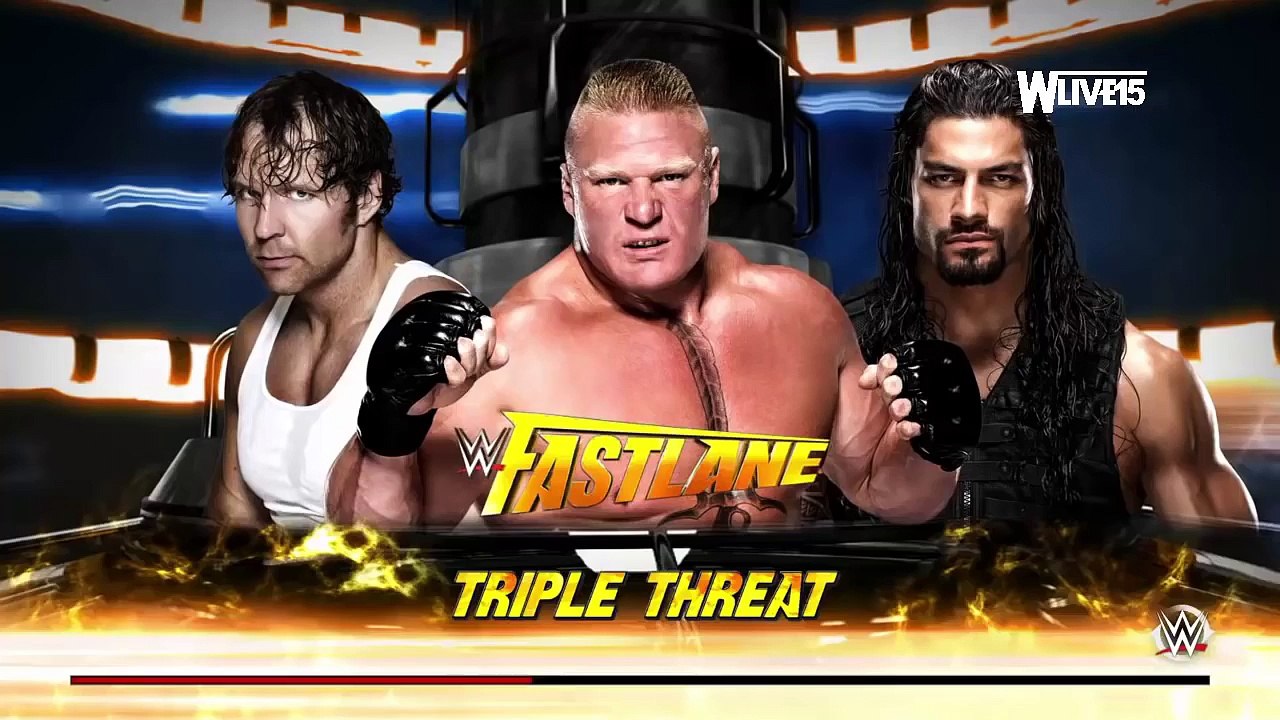 Roman Reigns vs Brock Lesnar vs Dean Ambrose  - WWE Fastlane 2016 - WWE 2K16 [1080HD]