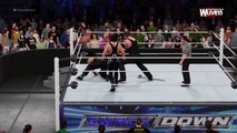 Undertaker vs Roman Reigns vs Sting - WWE Smackdown WWE2K16 HD