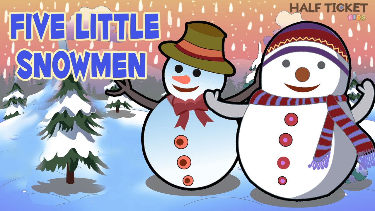 Five little Snowmen | Nursery Rhymes Songs With Lyrics | Kids Songs