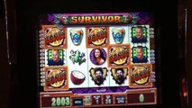 SURVIVOR Penny Video Slot Machine with GOLD BONUS, AWARD ALL and a BIG WIN