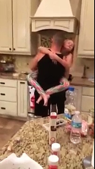 Father and Daughter Kitchen Dance