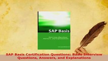 Download  SAP Basis Certification Questions Basis Interview Questions Answers and Explanations Free Books
