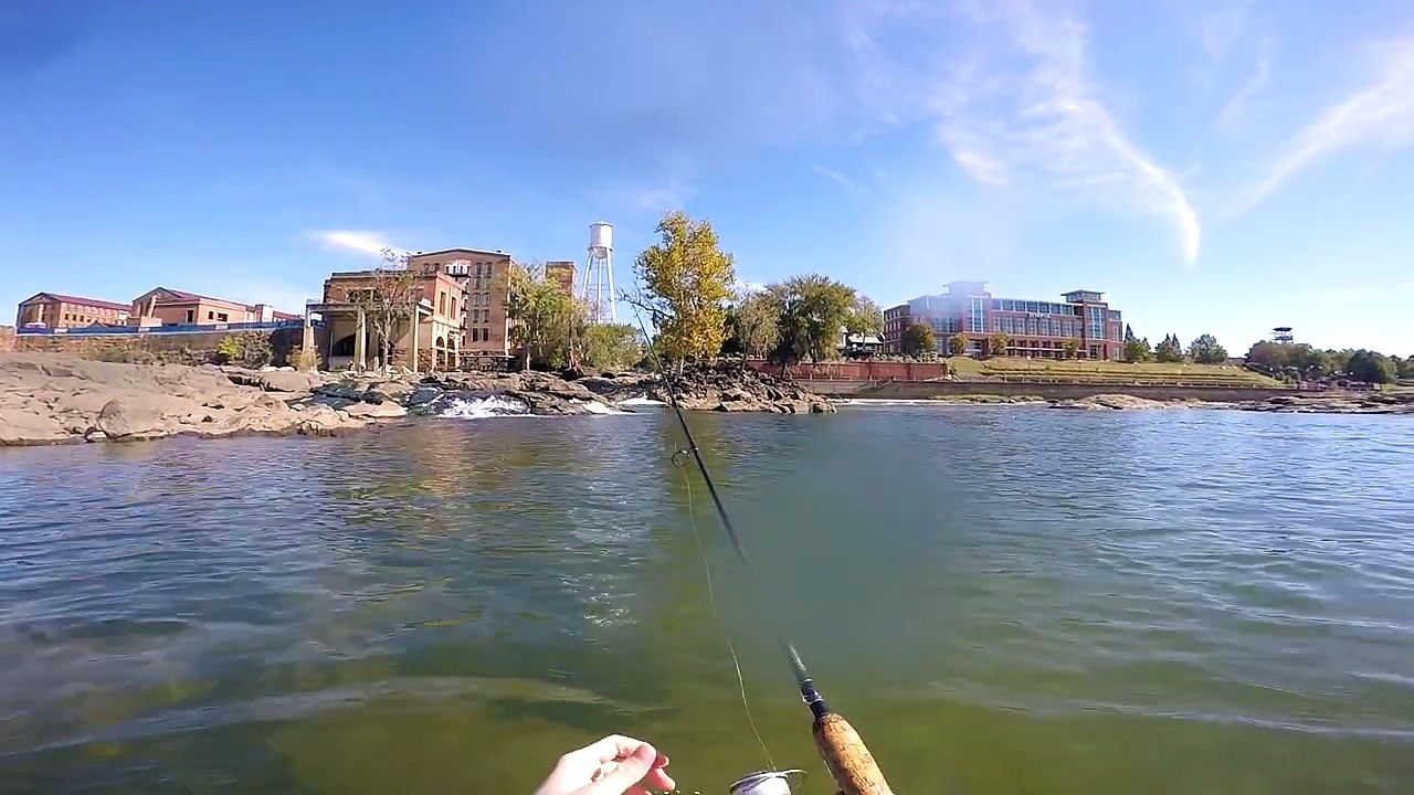 Upper niagara river underwater fishing wicked bass hit.