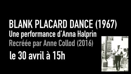 Anne Collod d'après Anna Halprin | Spectacles vivants