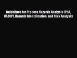 Download Guidelines for Process Hazards Analysis (PHA HAZOP) Hazards Identification and Risk