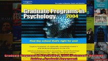 Graduate Programs in Psychology 2004 Petersons Decision Guides  Graduate Programs