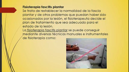 Técnicas de tratamiento con Fisioterapia Fascitis Plantar