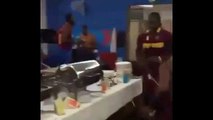 Chris Gayle  dance and Bravo  after beating India