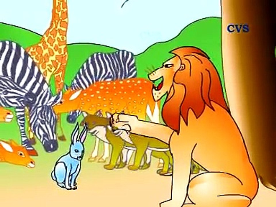 Telugu Panchatantra Stories - Lion and rabbit