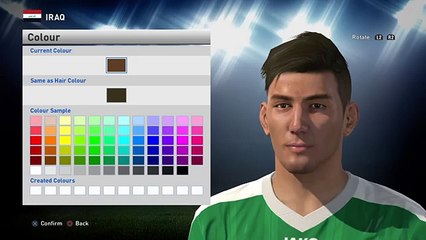 كيفيه تصميم وجه الاعب العراقي ضرغام إسماعيل في لعبة PES 2016
