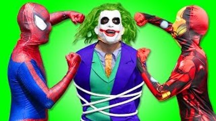 Spiderman vs Joker vs Iron Man in Real Life - Jumping Rope Prank - Fun Superheroes Movie