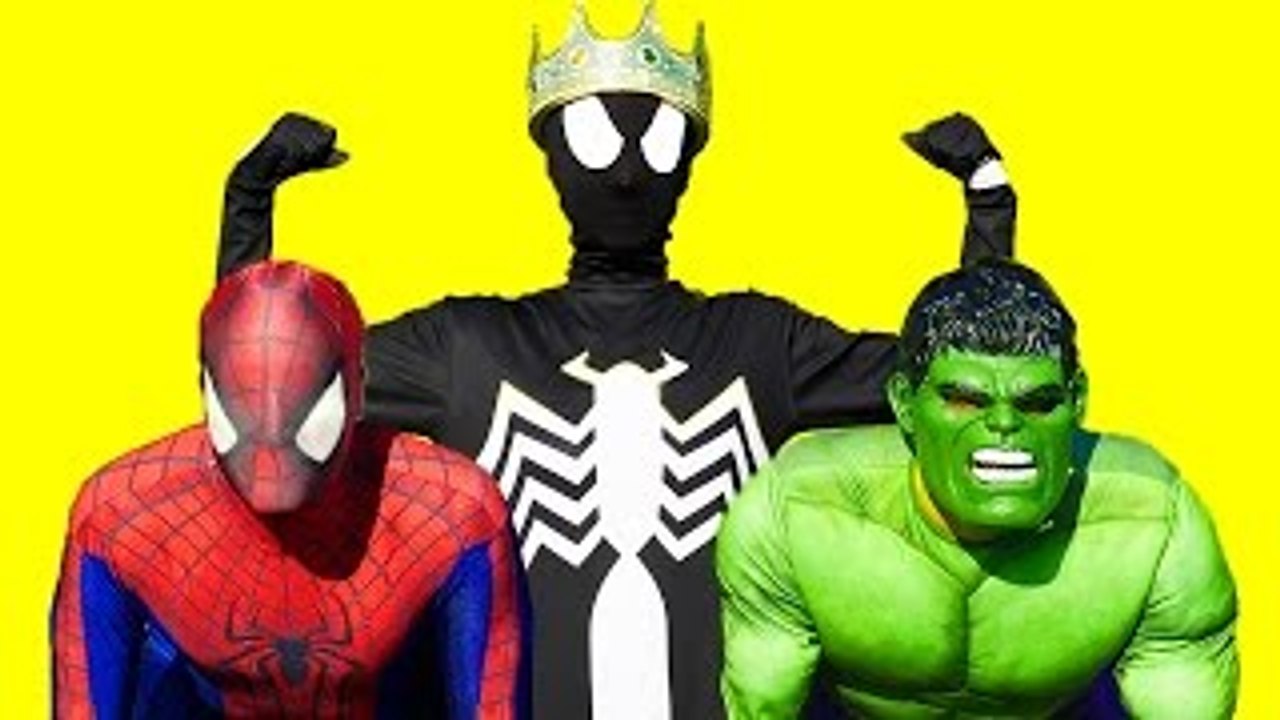 Spiderman vs Venom vs Hulk - Iron Arm Challenge - Real Life Superheroes Movie!