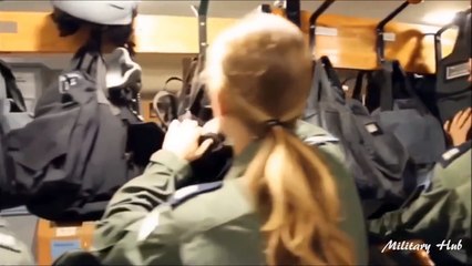 USAF Female F-16 Fighter Pilot 1st Lt. Zoe Kotnik in Kunsan Air base Korea