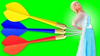 Spiderman & Frozen Elsa vs Mad joker vs Darts - Funny Superhero movie in Real life