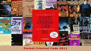 PDF  Pocket Criminal Code 2011 Read Full Ebook