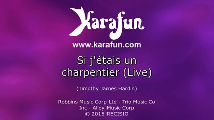 Karaoké Si jétais un charpentier (Live) - Johnny Hallyday *