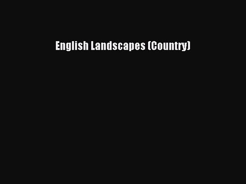 Read English Landscapes (Country) Ebook Free