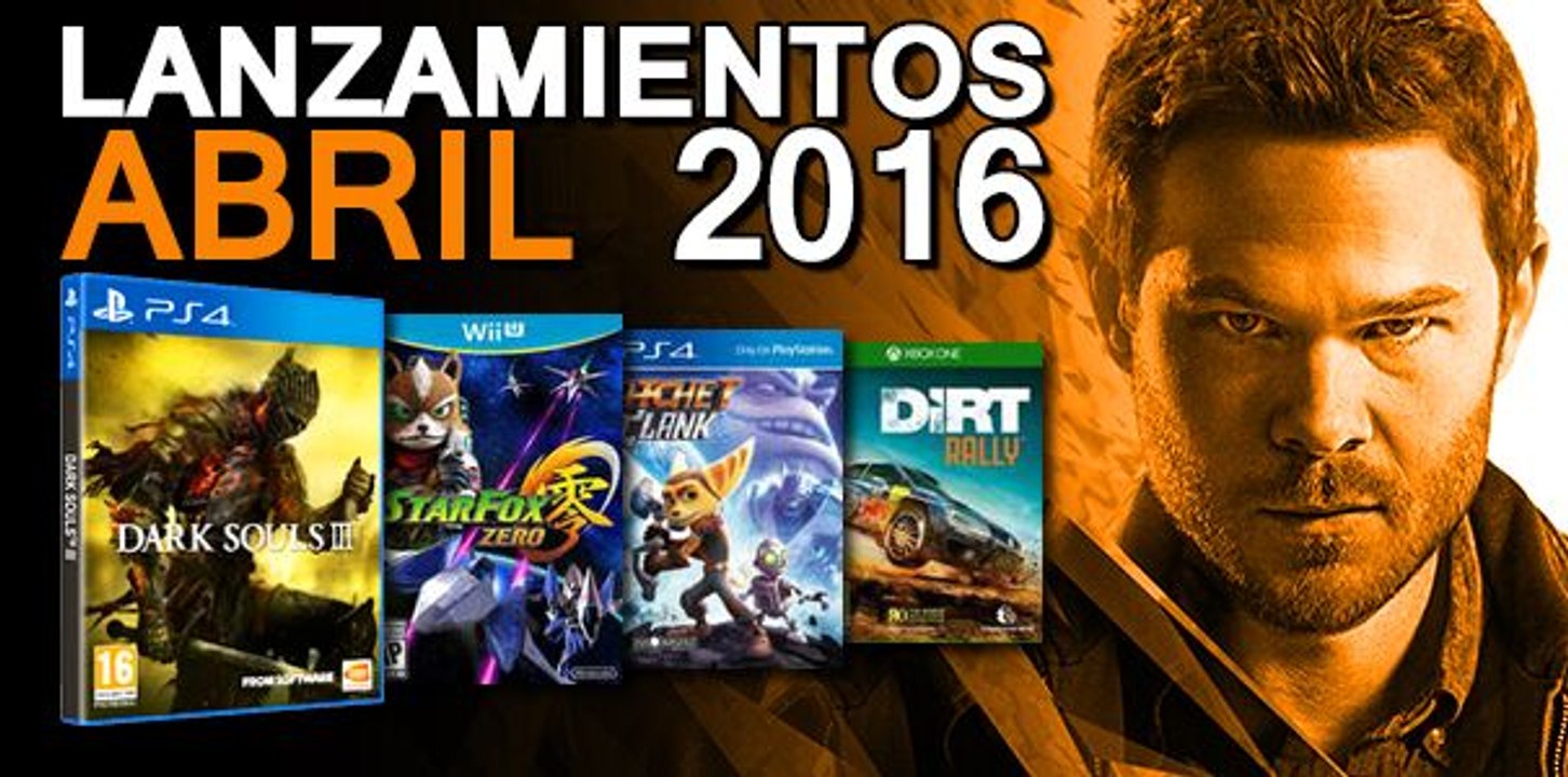 Lanzamiento de todos los juegos de Abril de 2016