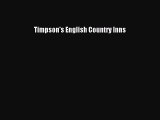 Read Timpson's English Country Inns Ebook Free